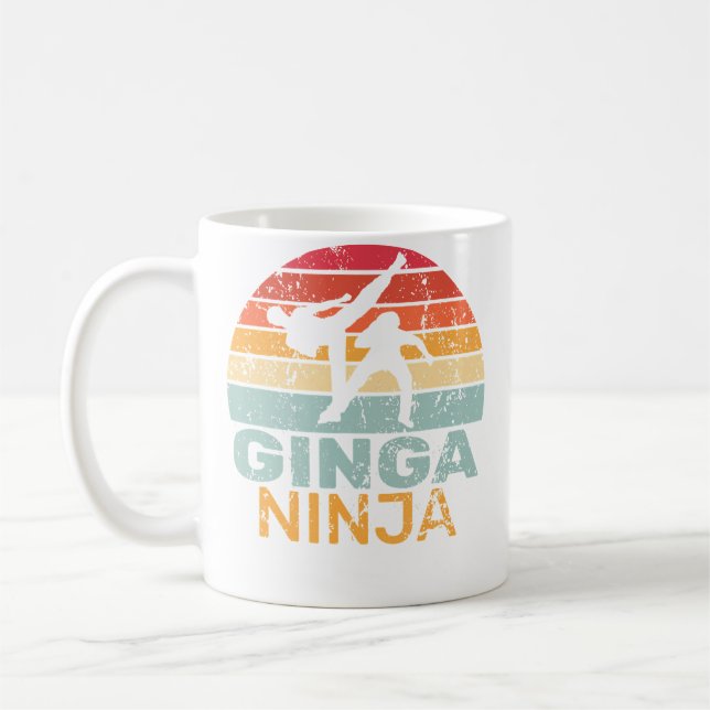 Ginga Ninja Brazilian Martial Arts Men Ginga Capoe Coffee Mug (Left)