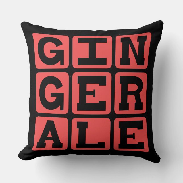Ginger Ale, Upset Stomach Medicine Cushion (Front)