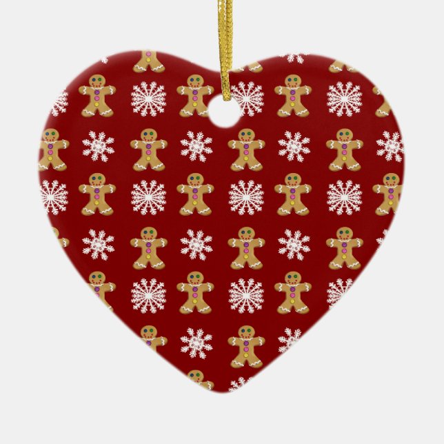 Ginger and Snow Ceramic Tree Decoration (Front)