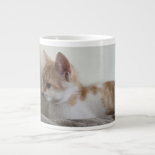 Ginger and White Kitten Large Coffee Mug
