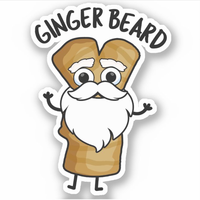 Ginger Beard Funny Gingerbread Food Pun  (Front)