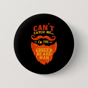 Ginger Beard Man - Bearded Men Funny Quote  6 Cm Round Badge