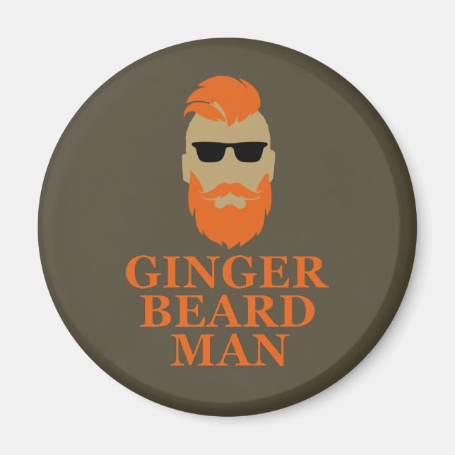ginger beard man magnet (Front)