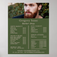 Ginger Beard Model, Men's Barbers Price List