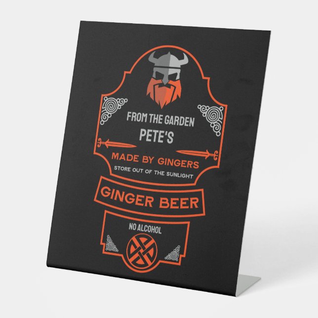 Ginger Beer Maker Pedestal Sign (Front)