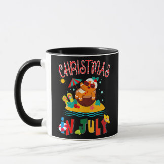 Ginger Bread Christmas in July Funny Beach Summer Mug
