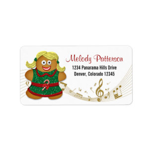 Ginger Bread Cookie Return Address Label