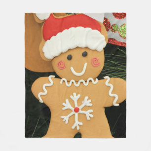 Ginger Bread Fleece Blanket