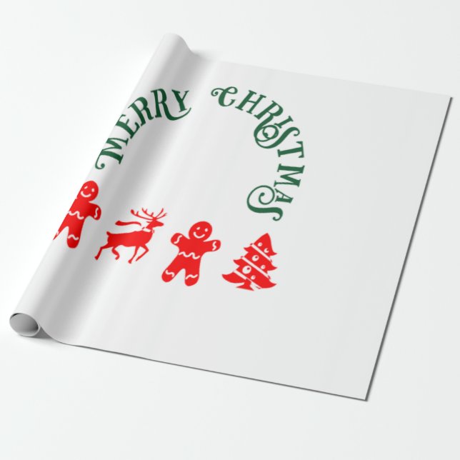 Ginger Bread Man Wrapping Paper (Unrolled)