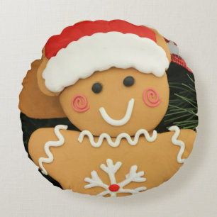 Ginger Bread  Round Cushion