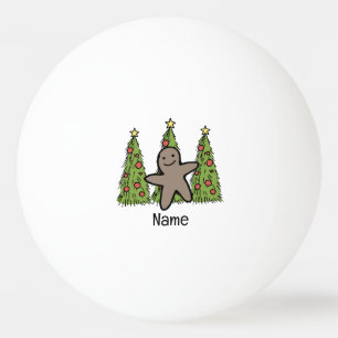 Ginger bread with Christmas tree Ping Pong Ball