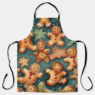 Ginger breadman Christmas Pattern  Apron