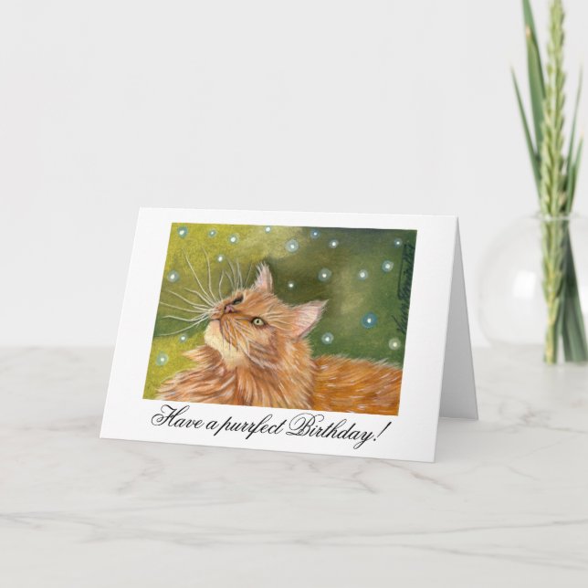 Ginger Cat Birthday Card (Front)