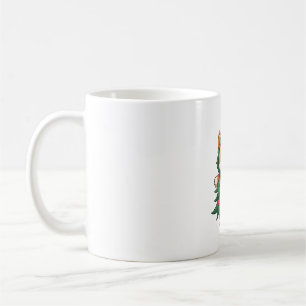 Ginger Cat Christmas Tree Cute Xmas 3 Coffee Mug