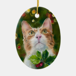 Ginger Cat Christmas Wonder Ceramic Tree Decoration