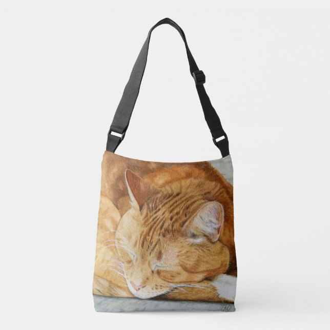 Ginger Cat Cross Body Bag (Front)