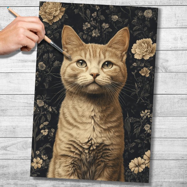 Ginger Cat Decoupage Paper (Creator Uploaded)