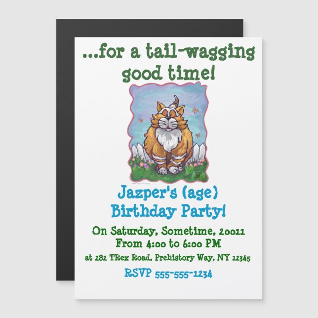 Ginger Cat Gifts & Accessories Magnetic Invitation (Front/Back)