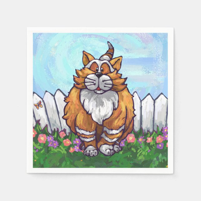 Ginger Cat Gifts & Accessories Napkin (Front)