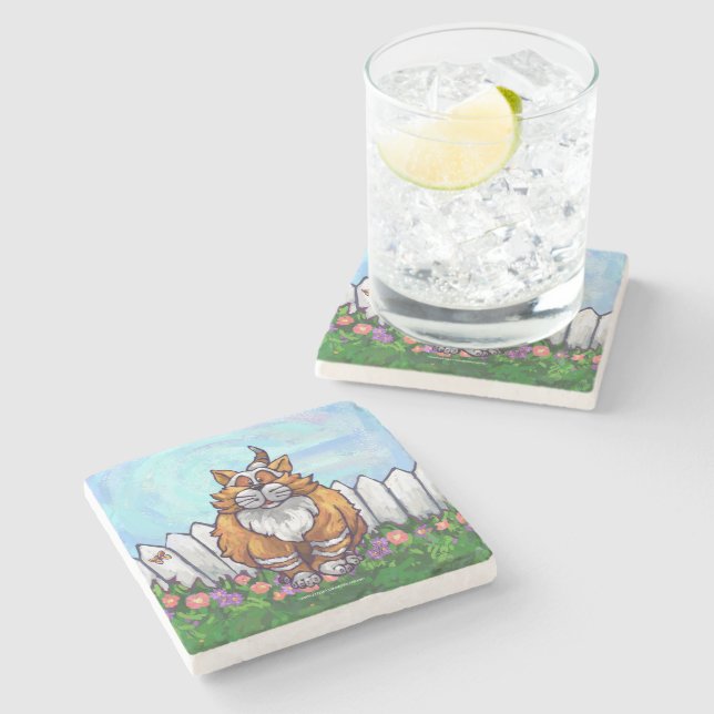 Ginger Cat Gifts & Accessories Stone Coaster (Side)