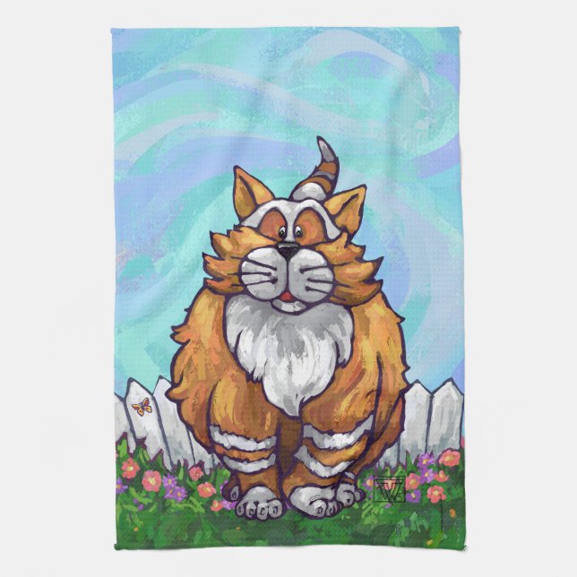 Ginger Cat Gifts & Accessories Tea Towel (Vertical)