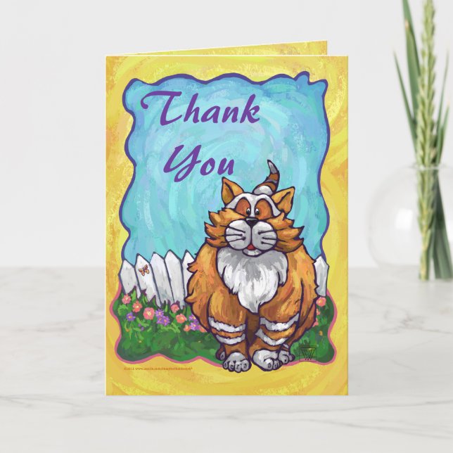 Ginger Cat Gifts & Accessories Thank You Card (Front)