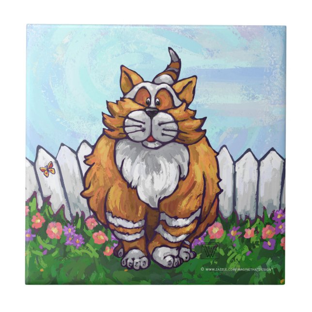 Ginger Cat Gifts & Accessories Tile (Front)