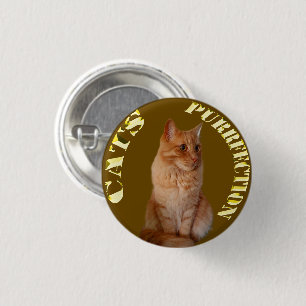 Ginger Cat Gold Coin, Round Badge