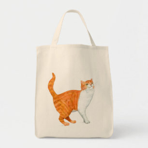 'Ginger Cat' Grocery Tote Bag
