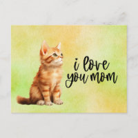 Ginger Cat I love you Mum