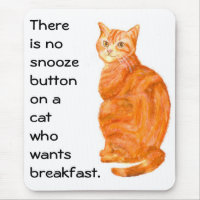 'Ginger Cat' Mousepad with Funny Slogan