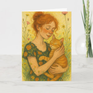 Ginger Cat Mum Orange Tabby Cats Card