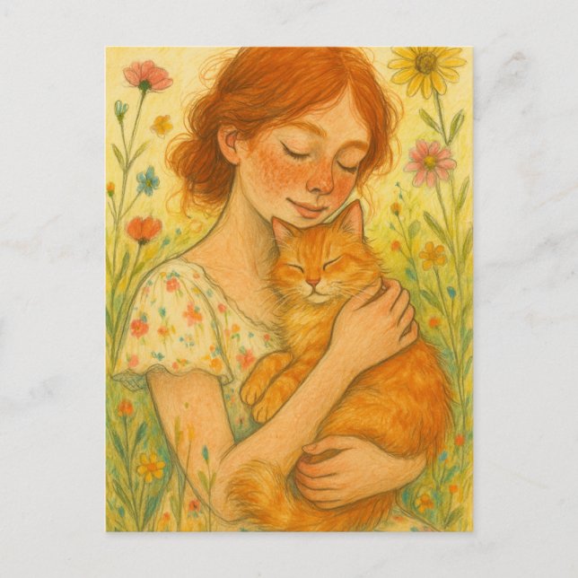 Ginger Cat Mum Orange Tabby Cats                   Postcard (Front)