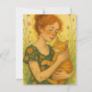 Ginger Cat Mum Orange Tabby Cats                   Postcard