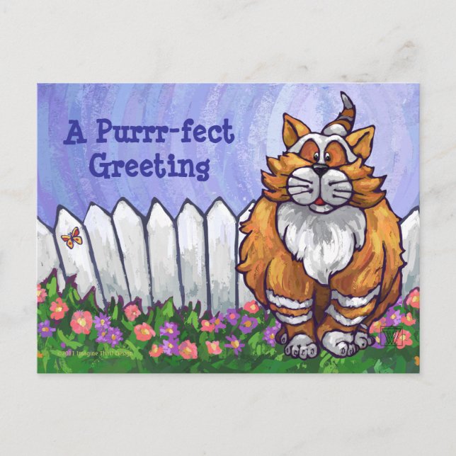 Ginger Cat Personalised Postcard (Front)