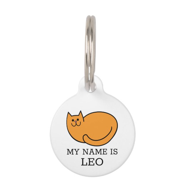 Ginger Cat Pet Tag (Front)