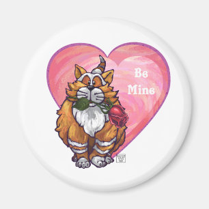 Ginger Cat Valentine's Day Magnet