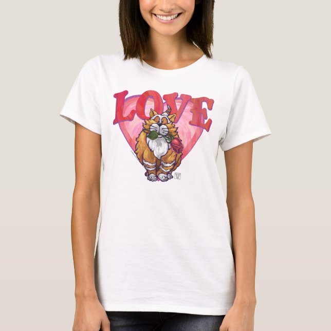 Ginger Cat Valentine's Day T-Shirt (Front)
