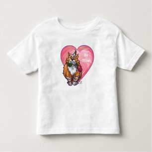 Ginger Cat Valentine's Day Toddler T-Shirt