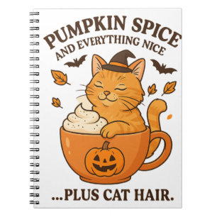 Ginger Cat Witch – Cute Halloween Design with Pump Notebook