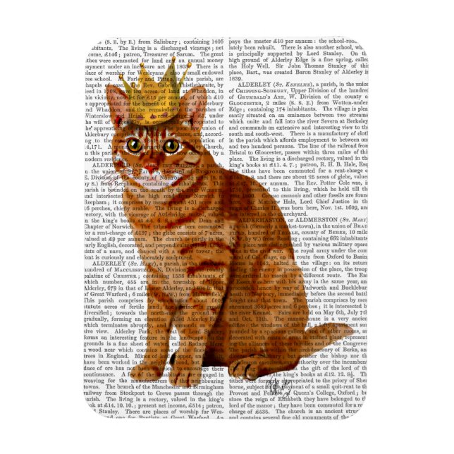 Ginger Cat with Crown Full Magnet (Vertical)