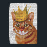 Ginger Cat with Crown Portrai iPad Mini Cover<br><div class="desc">Pets</div>