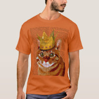 Ginger Cat with Crown Portrai