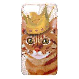 Ginger Cat with Crown Portrait Case-Mate iPhone Case