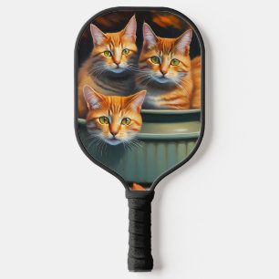 Ginger Cats In A Plant Holder, Pickleball Paddle
