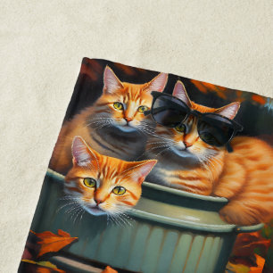 Ginger Cats Pot Plants, Beach Towel