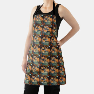 Ginger Cats Pot Plants, Full Print Apron