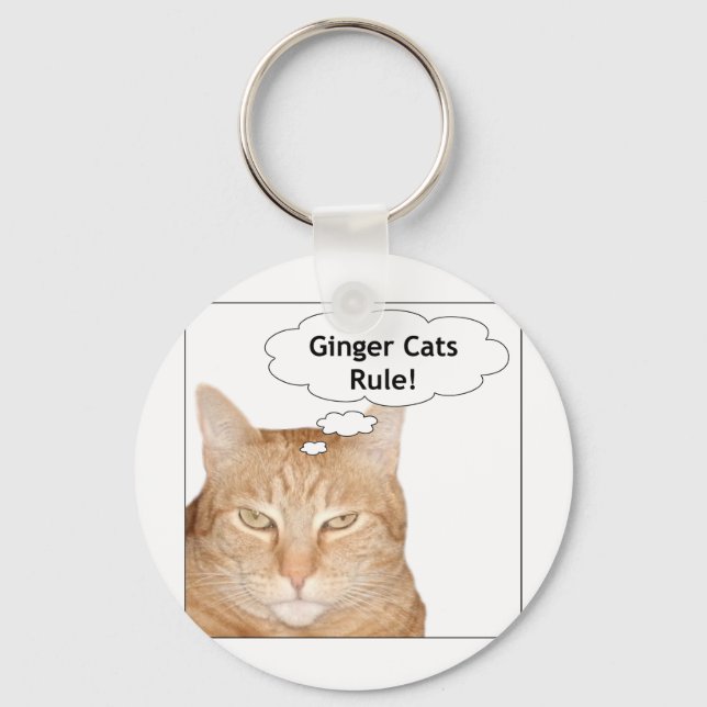 Ginger Cats Rule! Key Ring (Front)
