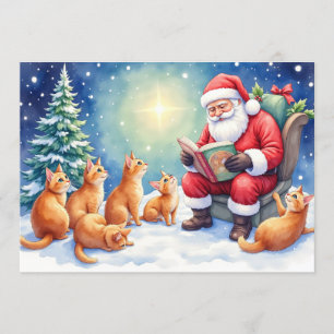 Ginger Coloured Cats Christmas Card