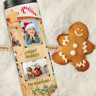 Ginger Cookies 6 Photo Template Christmas Cosy Thermal Tumbler